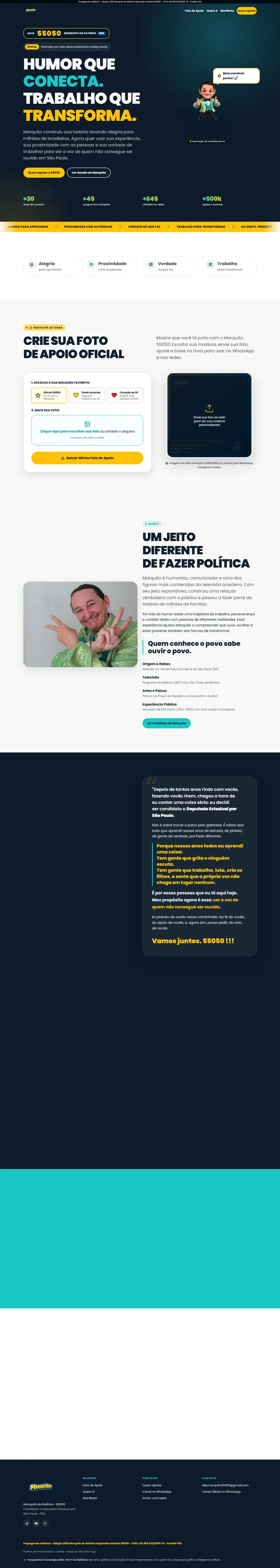 Site de Marquito do Ratinho, feito pela ALK Support