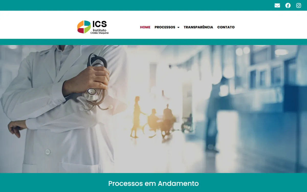 Site de Instituto Cristão Shequiná, feito pela ALK Support